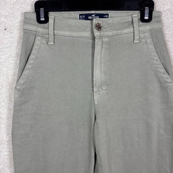 Hollister Womens Ultra High-Rise Dad Jean 3R/2R W26R Beige Denim - Picture 3 of 15